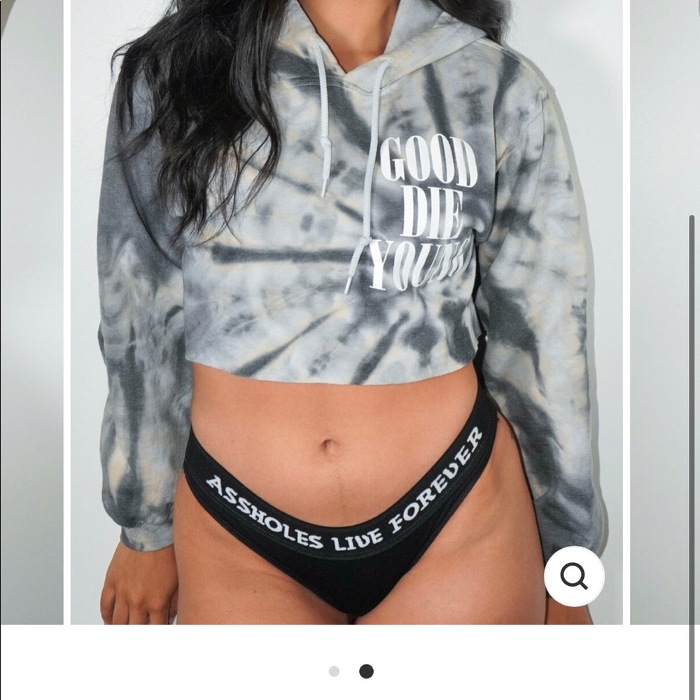ALF good die young cropped hoodie